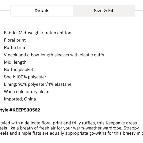 Keepsake ‘about us’ midi dress (NWOT) - Picture 6 of 7